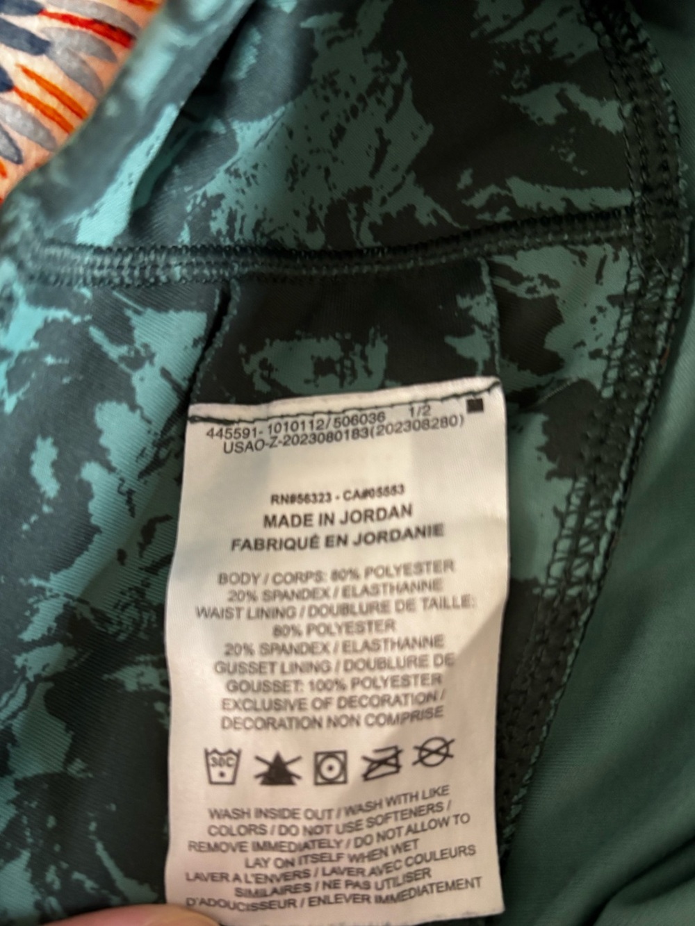 Nike One Dri-FIT Leggings Green Black Print Sz M - Picture 4 of 5